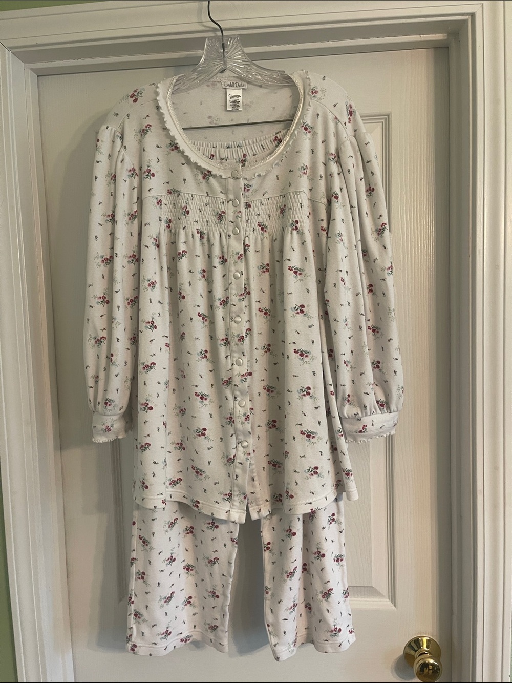 VINTAGE Grandmacore CUDDL DUDS 2 piece PAJAMA SET-Sz Medium.